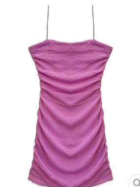 Katie J NYC Junior XS Kassidy Dress with Back Cutout & Metallic Straps